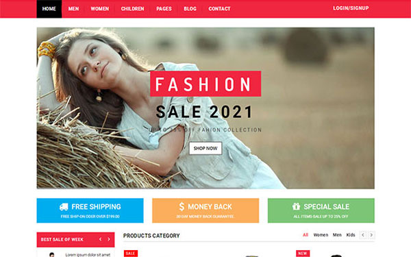 女服装商城购物网站模板